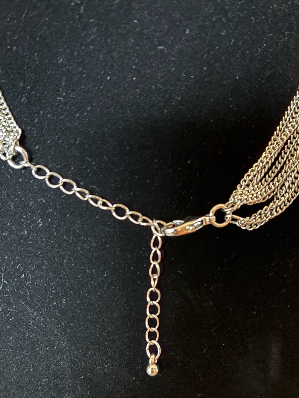 Silver Multi-Strand Knot Tassel Necklace - Women Jewelry - Picture 4 of 4